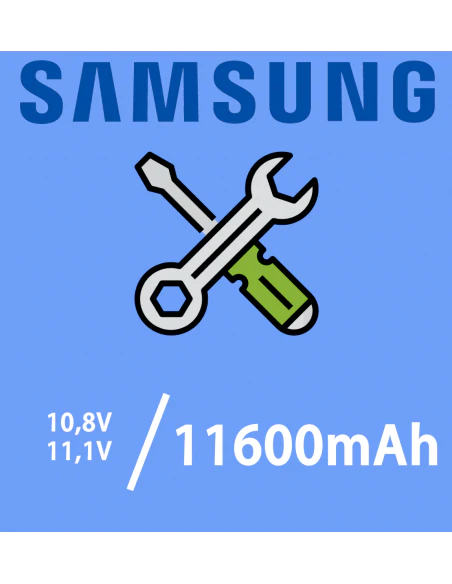 Régénération baterii do laptopa Toshiba na 12 ogniwach Samsung 10,8V