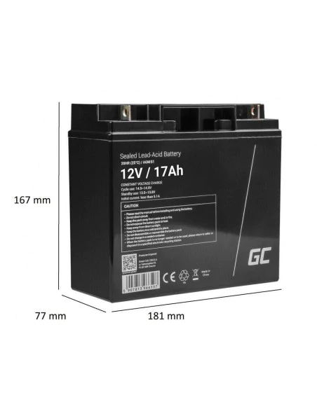 Batteria moto Green cell 12V 17Ah AGM51