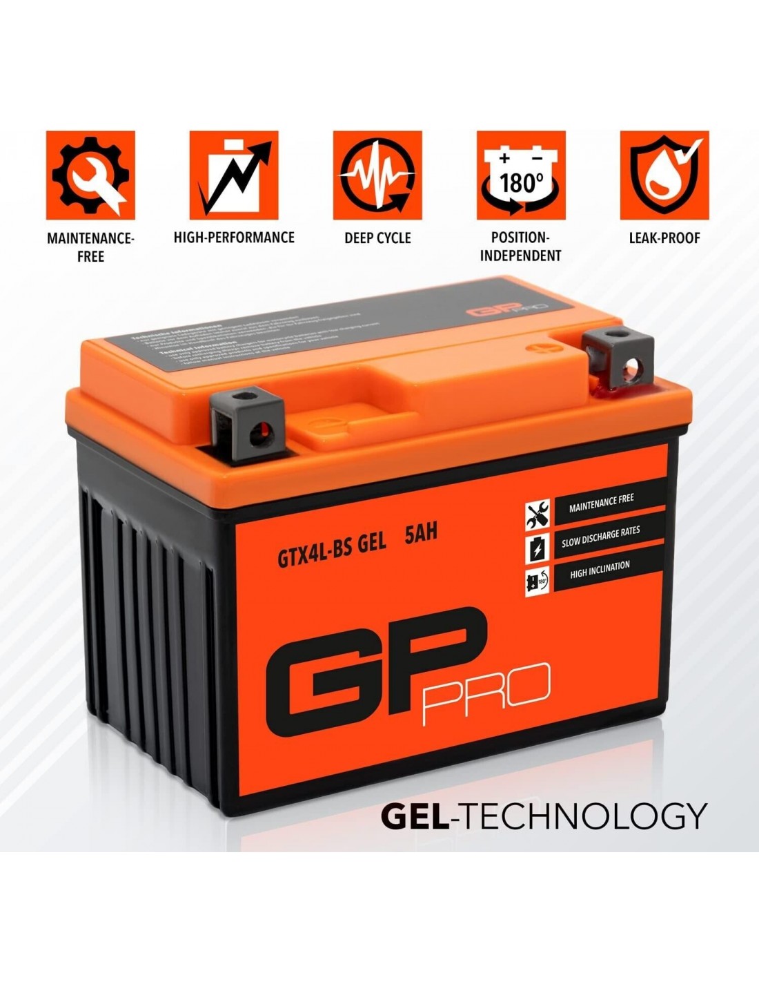 Batteria moto GP Pro 12V 5Ah GTX4L-BS