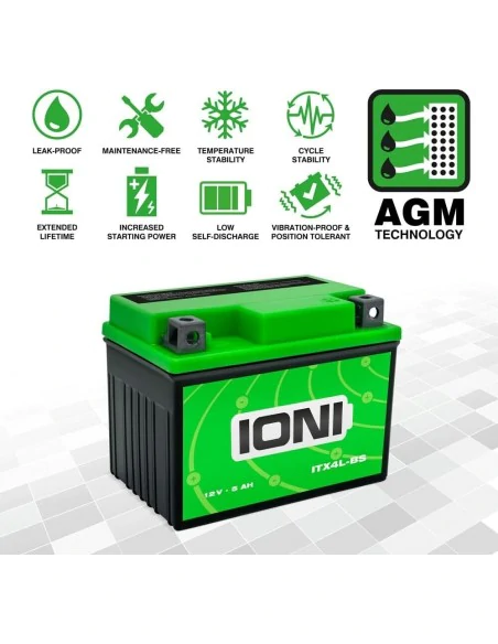 Batteria moto IONI 12V 5Ah ITX4L-BS