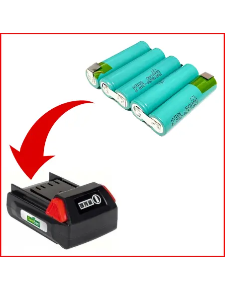 FloraBest FAH18A FRT 18 V 2,0 Ah Samsung 20R Pack Batterie