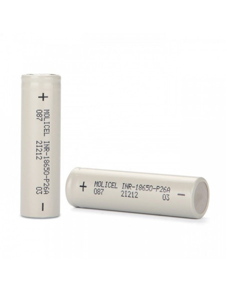 Cella Molicel INR18650-P26A 3,6V 2600 mAh, saldata a spot