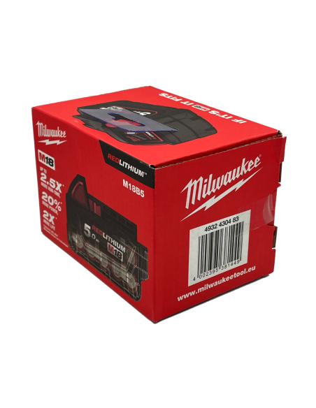 Origineel Milwaukee M18 B5 5,0 Ah 5000 mAh