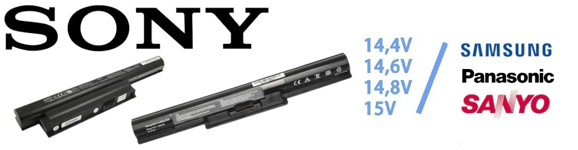 Regeneratie van de Sony laptopbatterij met een spanning van 14,4V / 14,6V / 14,8V / 15V