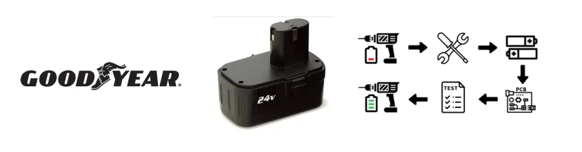 Regeneracja akumulatorów Goodyear | 24m Gwarancji | Serwis Ogniw