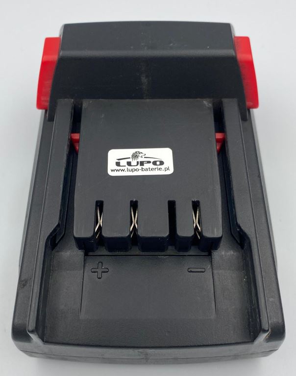 Koszyk akumulatora Florabest – styki plus i minus