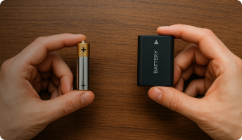 WHAT IS THE DIFFERENCE BETWEEN A BATTERY AND A RECHARGEABLE ACCUMULATOR?